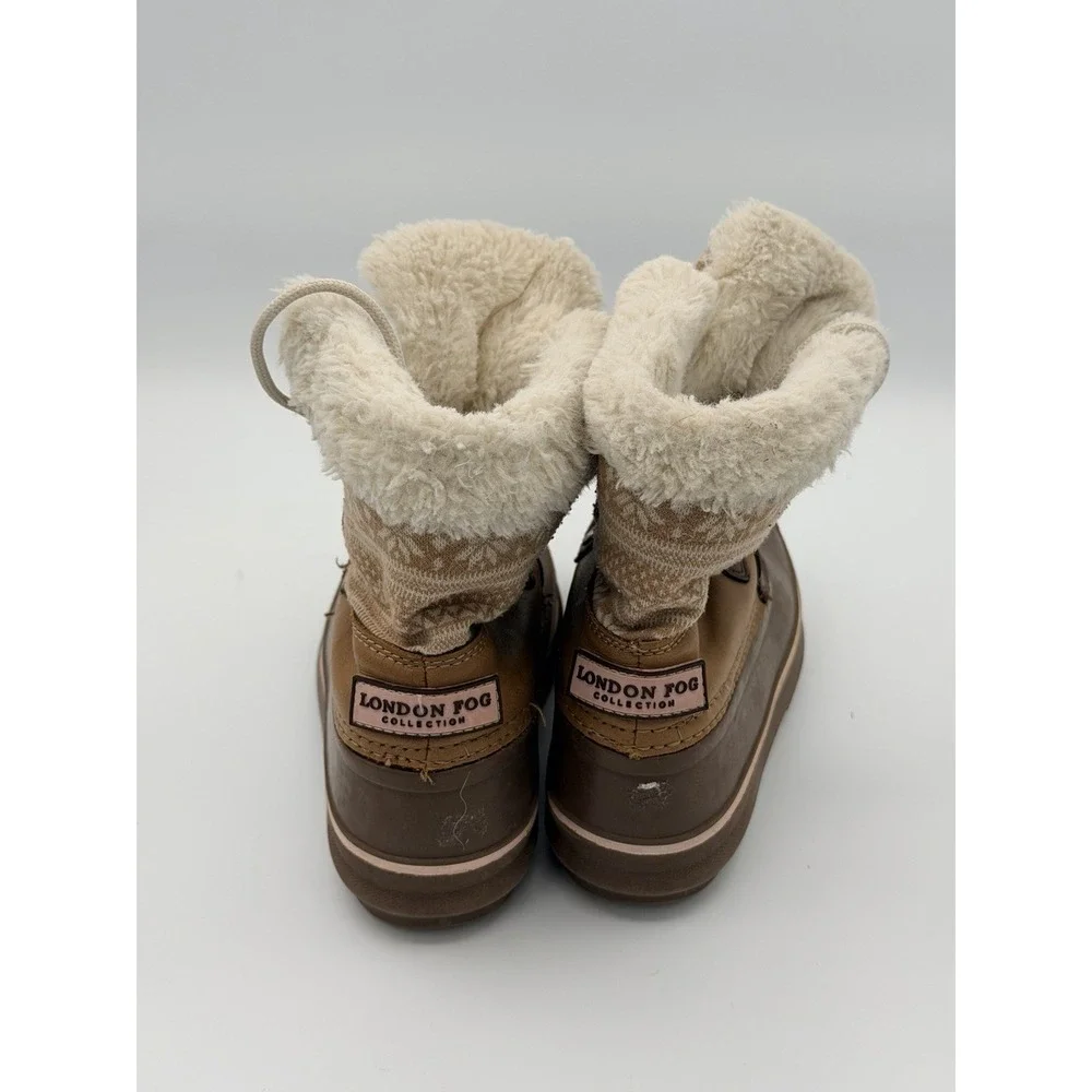 Snow Boot LONDON FOG Collection Youth US Size 13 LFK004 Lil Tottenham Brown Pink